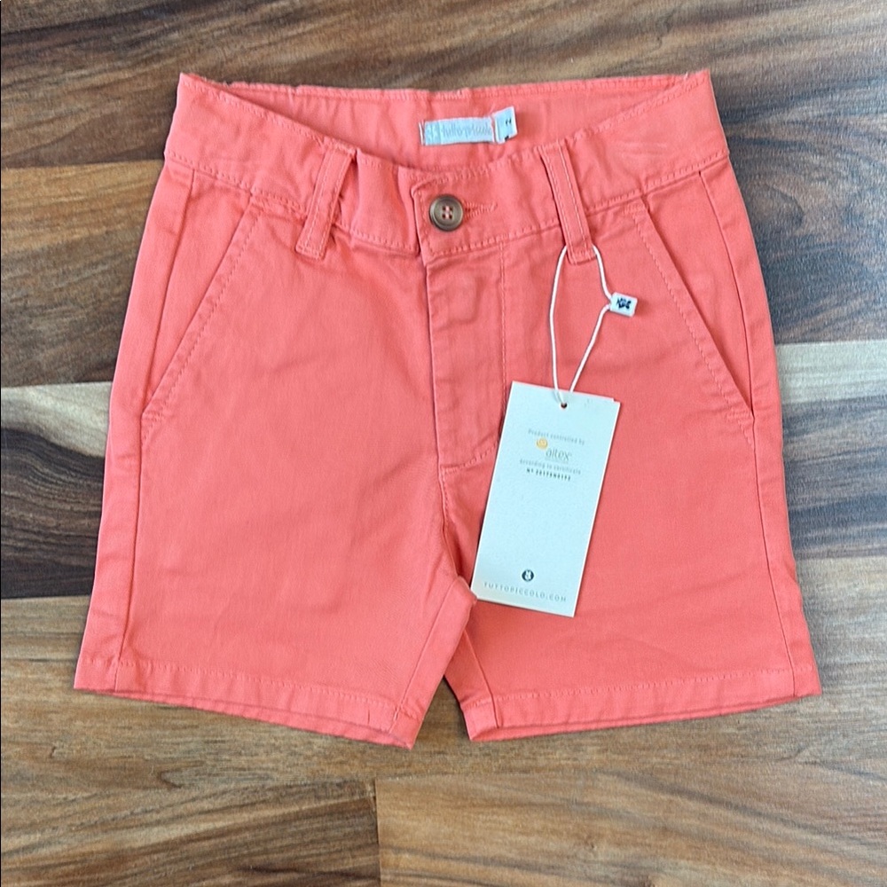 Coral Orange Kids Shorts size 2A 2T